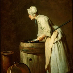 The Scullery Maid, 1738 (oil on canvas)