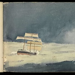 Seascape watercolor paintings Collection: Ocean landscapes