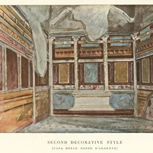 Second Decorative Style, Casa Delle Nozze D Argento (colour litho)
