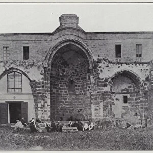 Sefourieh, Ruins of a church (b / w photo)