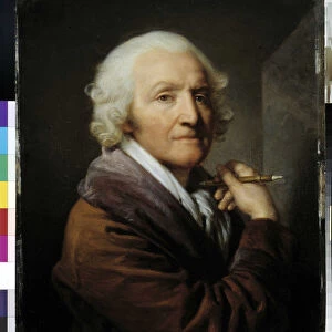 Self-portrait age, 18th century (oil on wood)