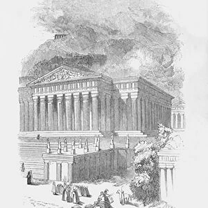 Seven Wonders Of The Ancient World: Temple of Diana (engraving)
