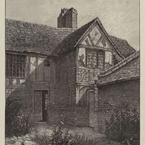 Shaksperes Schoolmasters House, Stratford-on-Avon (engraving)