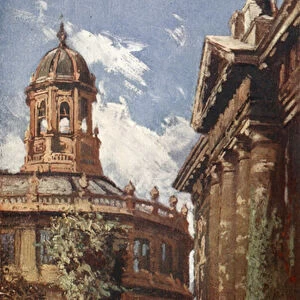 The Sheldonian Theatre and Old Clarendon Buildings, 1903 (colour litho)