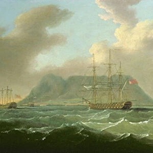 Shipping off Cape Town, 1806 (oil on panel)