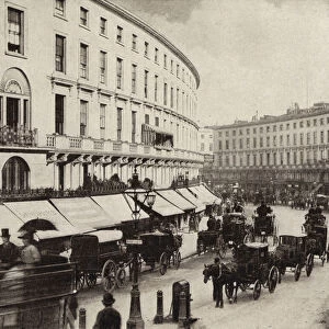 Shops on Regent Street, London, late 19th Century (b / w photo)