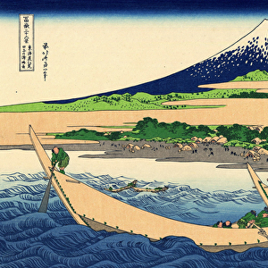 Shore of Tago Bay, Ejiri at Tokaido, c. 1830 (woodblock print)