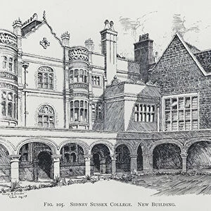 Sidney Sussex College, New Building (engraving)