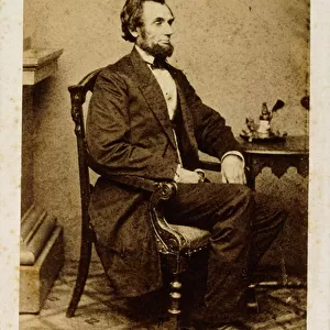 A signed carte-de-visite photograph of Abraham Lincoln, 1861 (carte-de-visite)