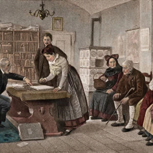 Signing the Marriage Contract (colour photogravure)