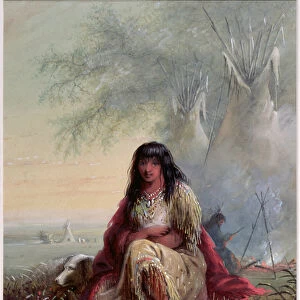 Sioux Indian Girl (w / c & gouache on paper)