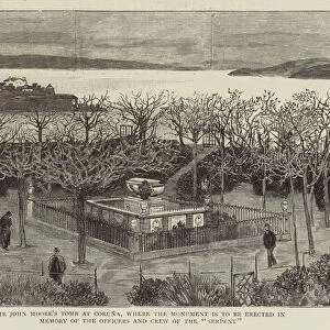 Sir John Moores Tomb at Coruna, where the Monument is to be erected in Memory of the Officers and Crew of the "Serpent"(engraving)