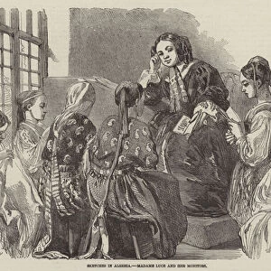 Sketches in Algeria, Madame Luce and her Monitors (engraving)