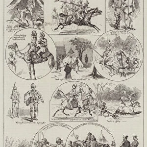 Sketches at the Delhi Camp of Exercise (engraving)
