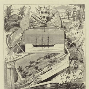 Sketches from the Gaboon River, West Coast of Africa (engraving)