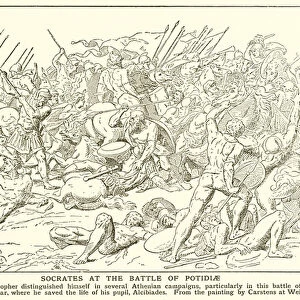 Socrates at the Battle of Potidiae (engraving)