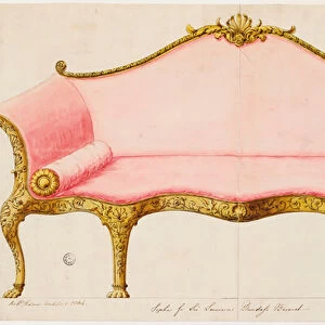 Sofa for Sir Lawrence Dundas, 1764 (pen & ink with w / c on paper)