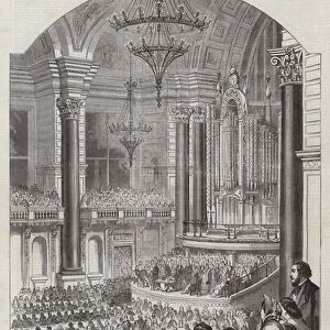 Soiree of the Liverpool Co-Operative Provident Association at St Georges Hall (engraving)