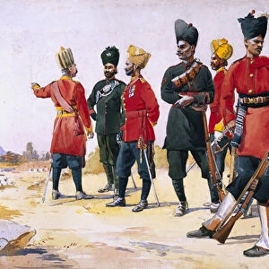 Soldier of the Rajputana Infantry, illustration from Armies of India by Major G