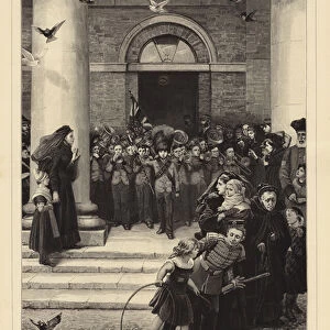 "Sons of the Brave", the Orphan Boys of Soldiers, Royal Military Orphan Asylum, Chelsea (engraving)