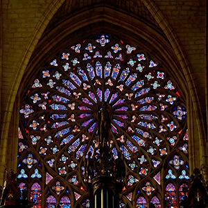 The south rose window at Saint Gatien Cathedral, Tours (stained glass)