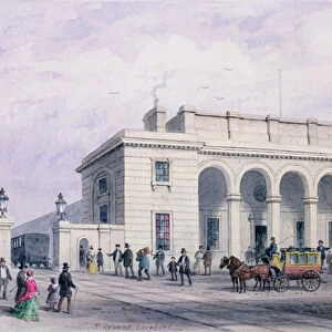 The South-Western Railway Station at Nine Elms Vauxhall, 1856 (w / c on paper)