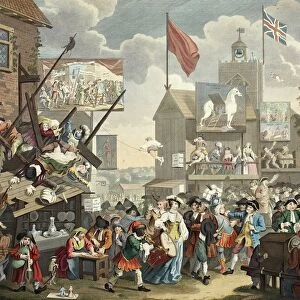 Southwark Fair, 1733, illustration from Hogarth Restored