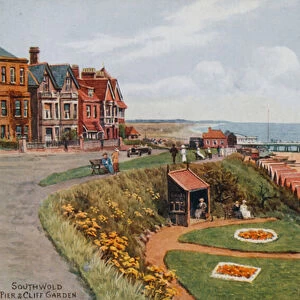 Southwold, Pier and Cliff Garden (colour litho)