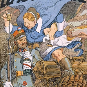 Their Spies, title page from La Baionnette, 1915 (colour litho)