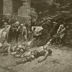 The Spoliarium, after a painting by Juan Luna, from Album Artistico, published c. 1890 (litho)
