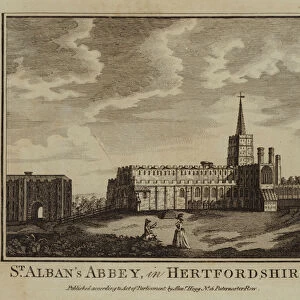 St Albans Abbey, in Hertfordshire (engraving)