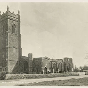 St Andrews Church, Walberswick, Suffolk (b / w photo)