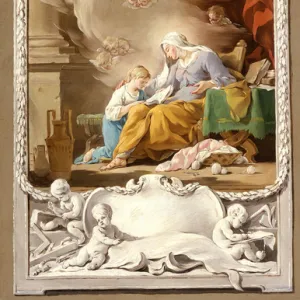 St Anne Revealing to the Virgin the Prophecy of Isaiah, c.1749 (oil on canvas)