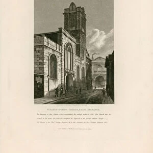 St Bartholomew Church, Royal Exchange, London (engraving)