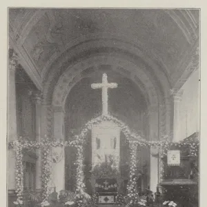 St Botolphs Church, Bishopsgate, decorated for the Wedding of the Lord Mayors Daughter (engraving)