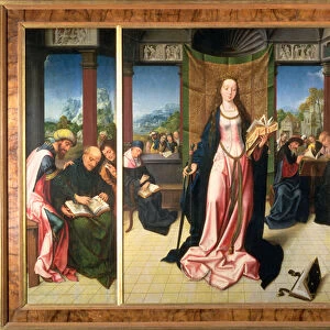 St. Catherine and the Philosophers (panel)