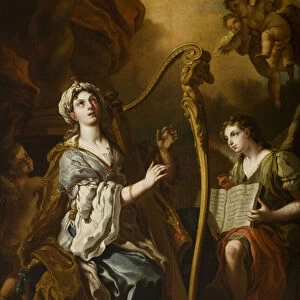 St. Cecilia (oil on panel)