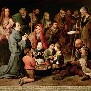 St. Diego of Alcala Giving Food to the Poor, 1645-46 (oil on canvas)