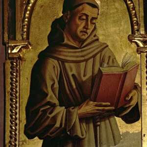 St. Francis, detail from the Santa Lucia triptych (tempera on panel)