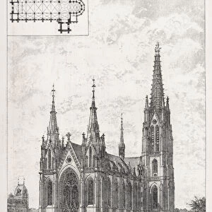 St Gertrudes Church, Essen (engraving)