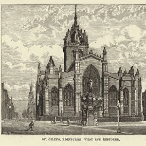 St Giles, Edinburgh, West End Restored (engraving)