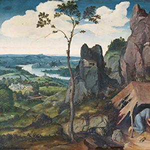 St. Jerome in the Desert (oil on panel) (see also 94947)