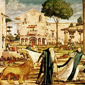 St. Jerome and Lion in the Monastery, 1501-09 (oil on canvas)