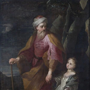 St Joachim and the Virgin Mary (oil on canvas)