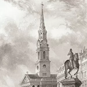 St Martin-in-the-Fields seen from Charing Cross, London, England