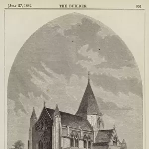 St Saviours Church, Aberdeen Park, Highbury, Mr W White, Architect (engraving)