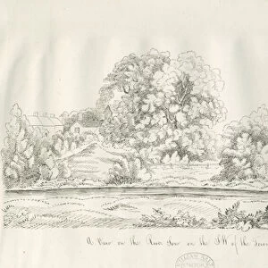 Stafford - River Sow: pen and ink drawing, 1836 (drawing)