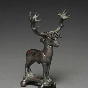 Stag Poletop, 1400-1200 BC (solid cast bronze)