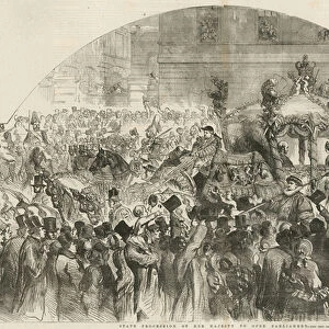 State procession of Her Majesty to open Parliament (engraving)