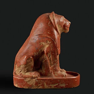 Statue of lion, probably Old Kingdom, 6th Dynasty (Egypt) (c. 2325-2175 BC) (clay)